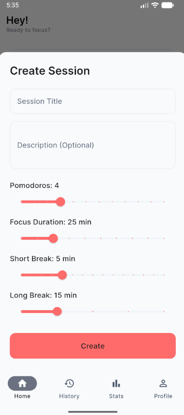 Create Session Interface